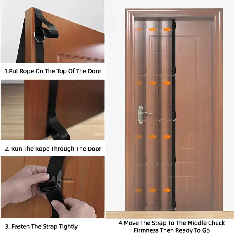 Multi Section Door Anchor Strap For Resistance Bands System