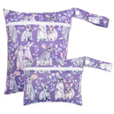 2pcs Set Smooth Zipper Pocket WetBag Waterproof Yoga Bag