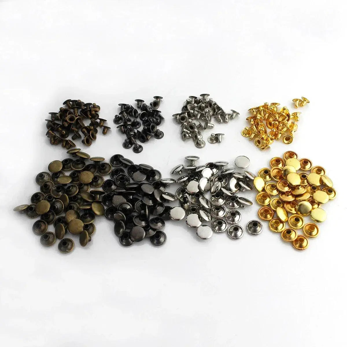 Metal Rivets Round Rivet Set For Leather Craft Bags 100pc