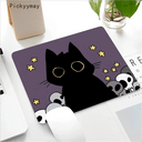 Black Cat Gaming Mousepad Stylish Desk Mat for Work Play
