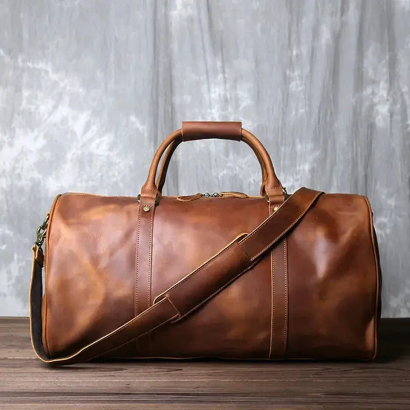 Durable Leather Duffel for Men's Travel — product view 8