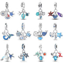 Sterling Silver Blue Ocean Ship