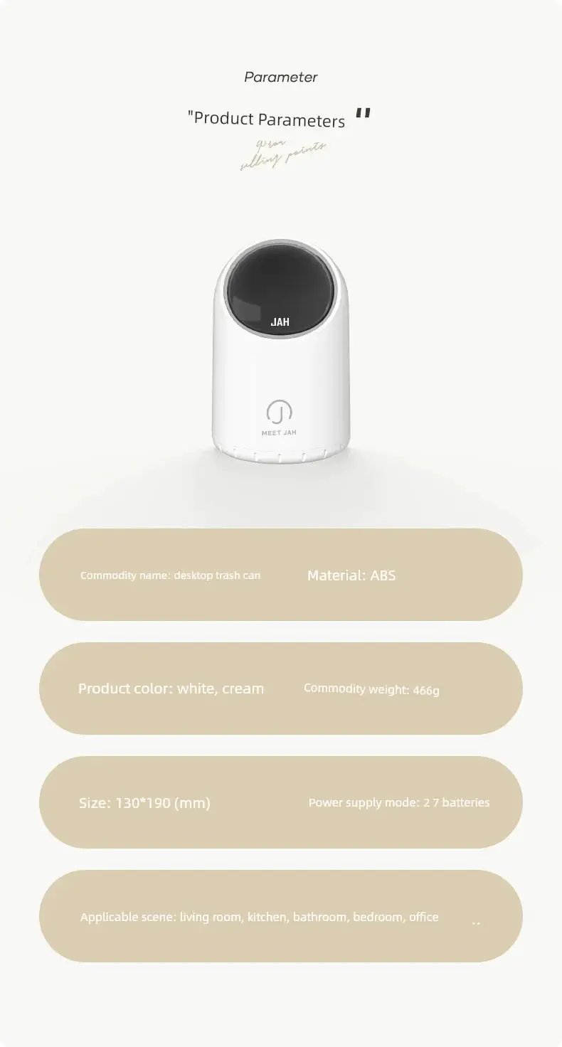 Touchless Sensor Desk Trash Bin for Kids — product view 14