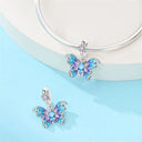 Sterling Silver Blue Purple Butterfly