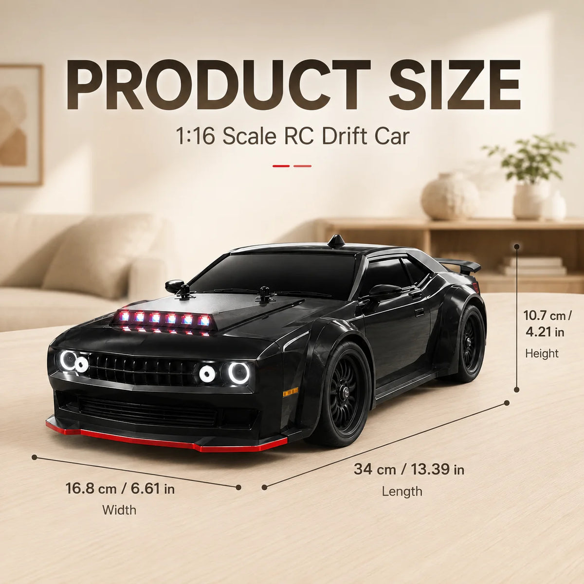 ZNLYRION Remote Control RC Drift CarToy Scale Brushless Racing — product view 2