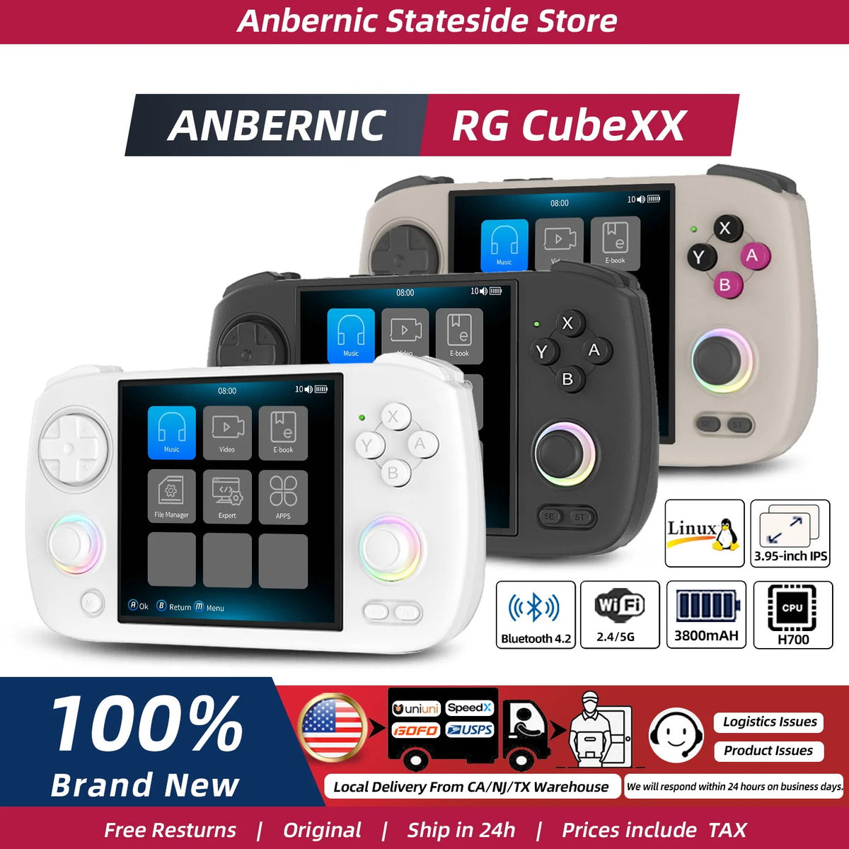 ANBERNIC RG CUBEXX Handheld Game Console Screen Linux System — product view 1