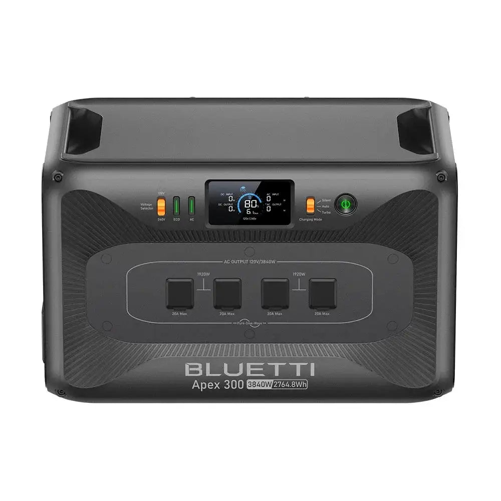 【Renew】BLUETTI Apex 300 Portable Energy Station 2764.8Wh LFP Solar Backup 3840W Continuous 7680W Peak Six AC Ports Dual Voltage Black Start For Home RV Emergency