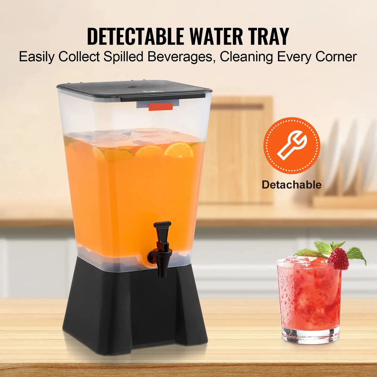 SucceBuy Beverage Dispenser Drink Dispenser with No-Drip Spigot — product view 5