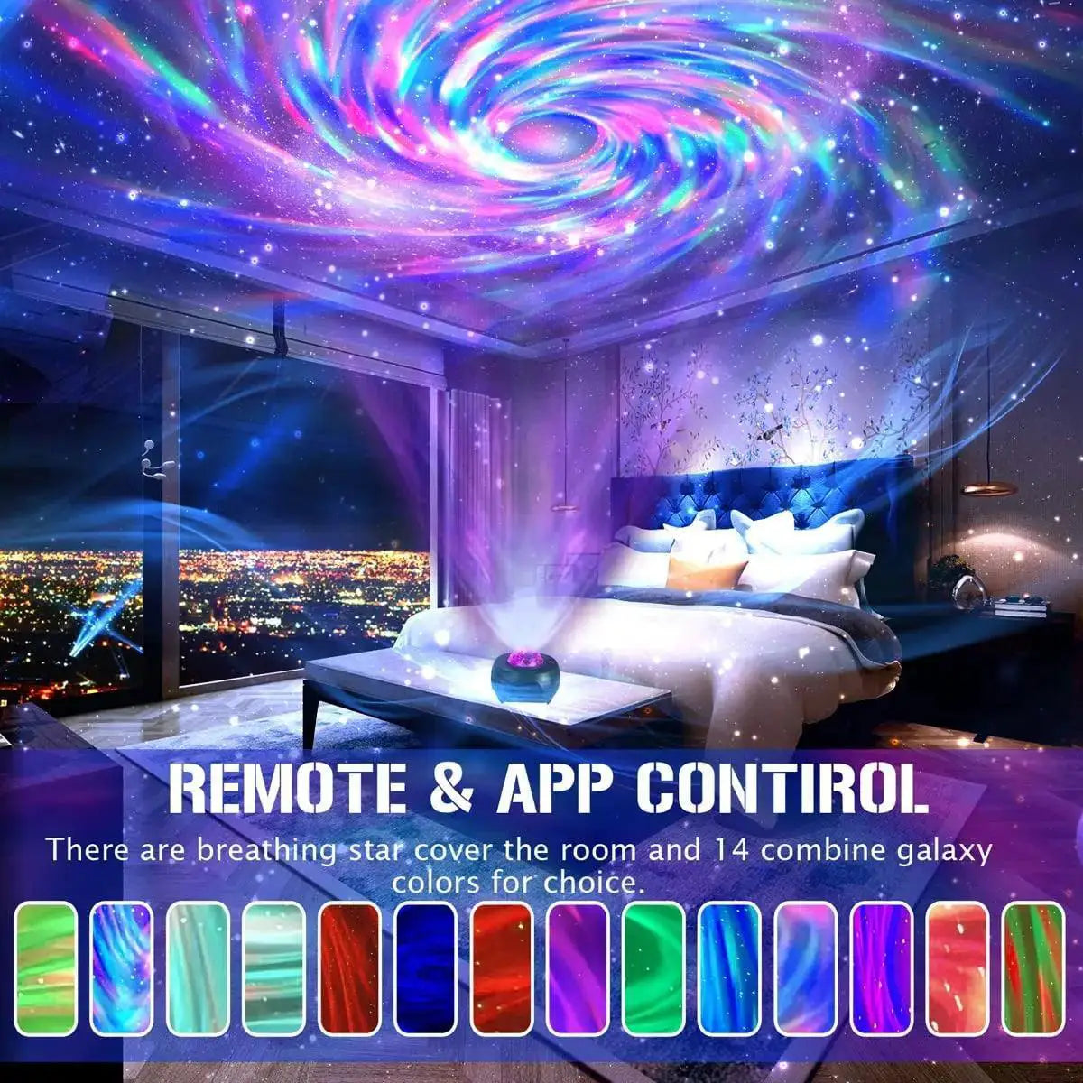 Galactic LED Star Projector Night Light For Gaming Rooms