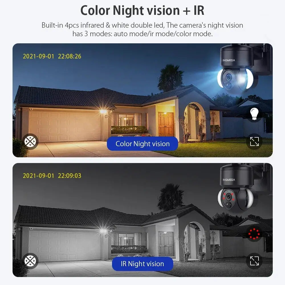 INQMEGA 4MP WiFi Tuya Solar Outdoor Security Camera