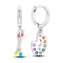Silver Plated Hoop Earring Pendientes