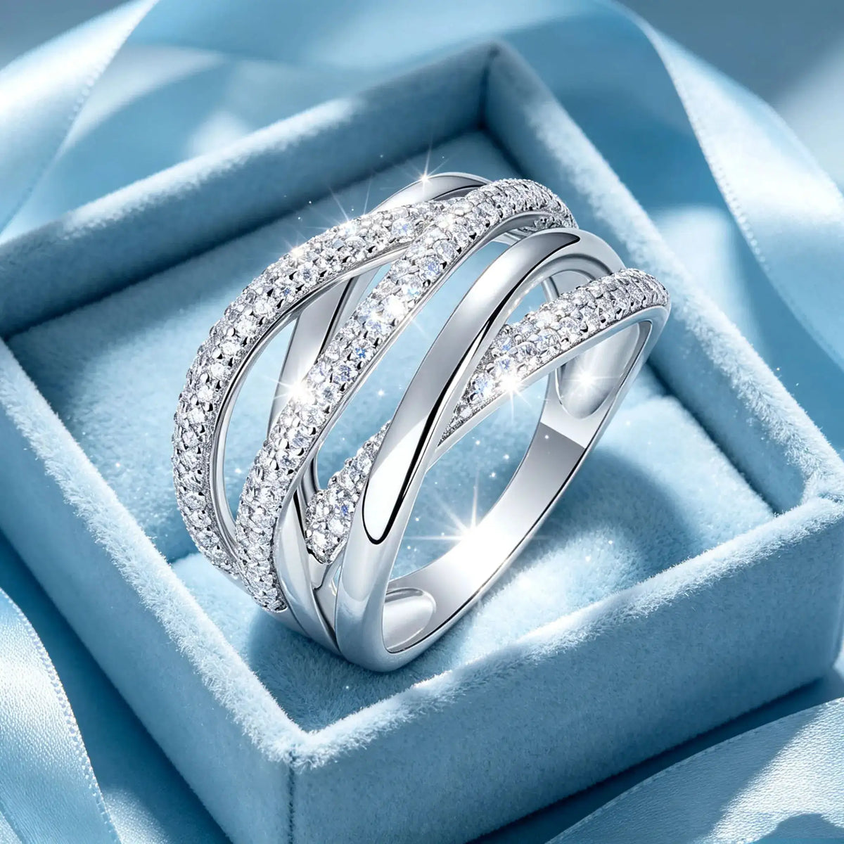 Elegant Sterling Silver Silver Moissanite Gift Ring — product image 1
