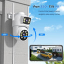 Smart Outdoor Security Camera With AI Dual Lens