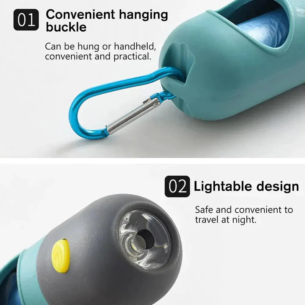 Led Light Dog Poop Bags Dispenser Eco Friendly Waste