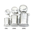 Compact Folding Stainless Steel Cup For Outdoor Travel