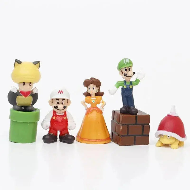 Bowser Anime Figures Set With Storage Bag Super Mario Bros