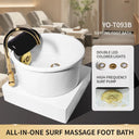 Electric Foot Basin Spa Massager with One-Button Drainage Dual-Colored Lights Deep Clean Foot Bath for Salon Home Use