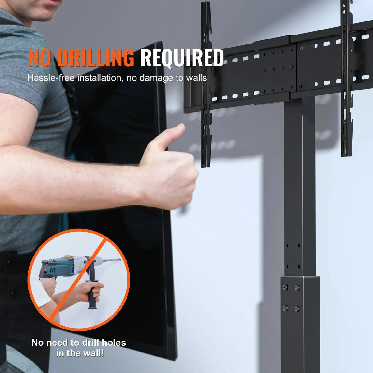 Height Adjustable Swivel TV Floor Stand — product image 5