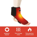 Electric Heating Ankle Support Vibrating Massager Hot Compress Relieves Joint Pain Discomfort Overuse Injury USB Port