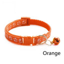 Cartoon Paw Print Pet Collar with Safety Bell Adjustable