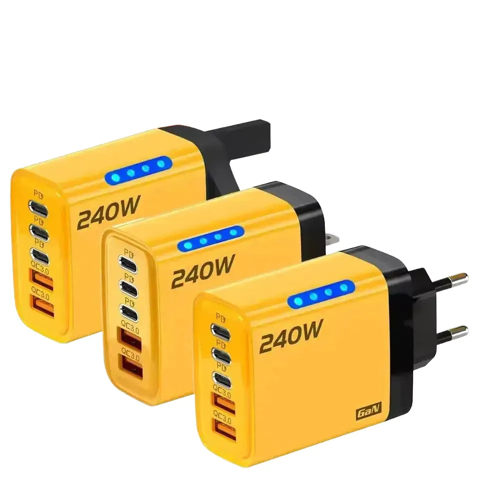 GaN Fast Charger - LED Light And Ports — product view 1