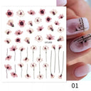Succulent Blossom Nail Art Decals Blooming 3D Beauty Kit