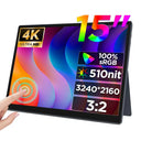 HAILESI Mobile Monitor 15inches 4K 3240x2160 Touch Panel 3:2 Screen Ratio High Brightness 450 Nits IPS Gamut HDR Ultra-thin
