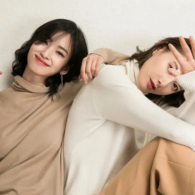 Chic Korean Turtleneck Sweater for Women 2023 Knitwear