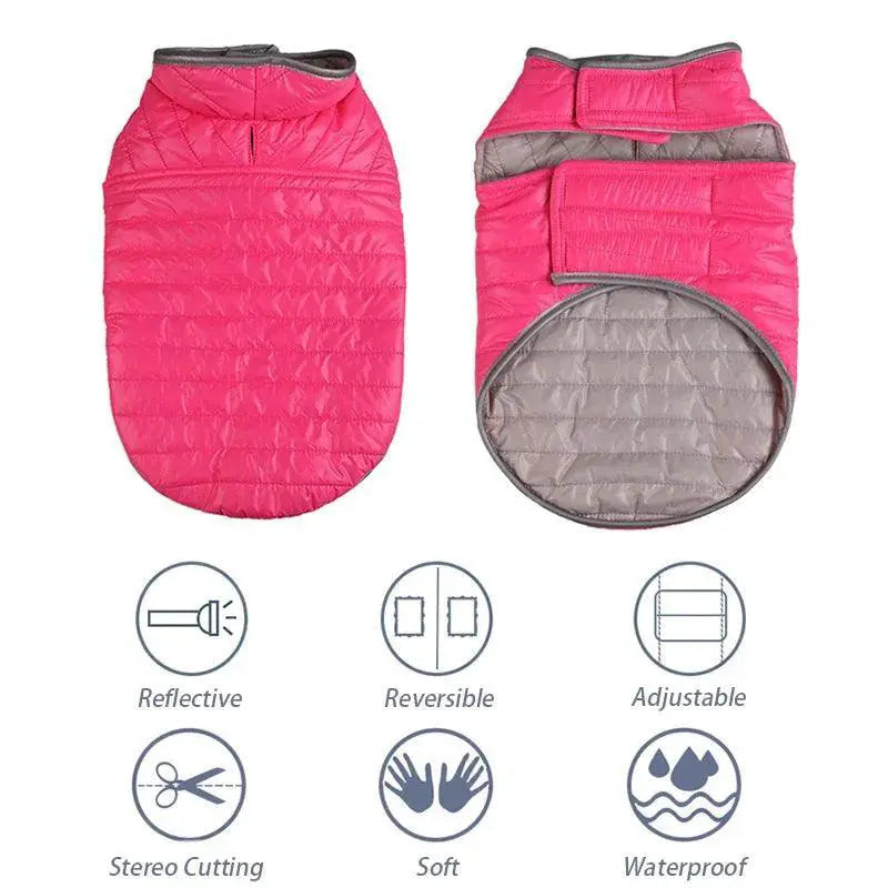 Reflective Reversible Coat For Chihuahua French Bulldog