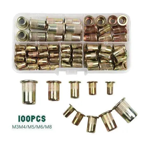 Rivet Nut Tool Kit Manual Double Insert Riveter Gun DIY