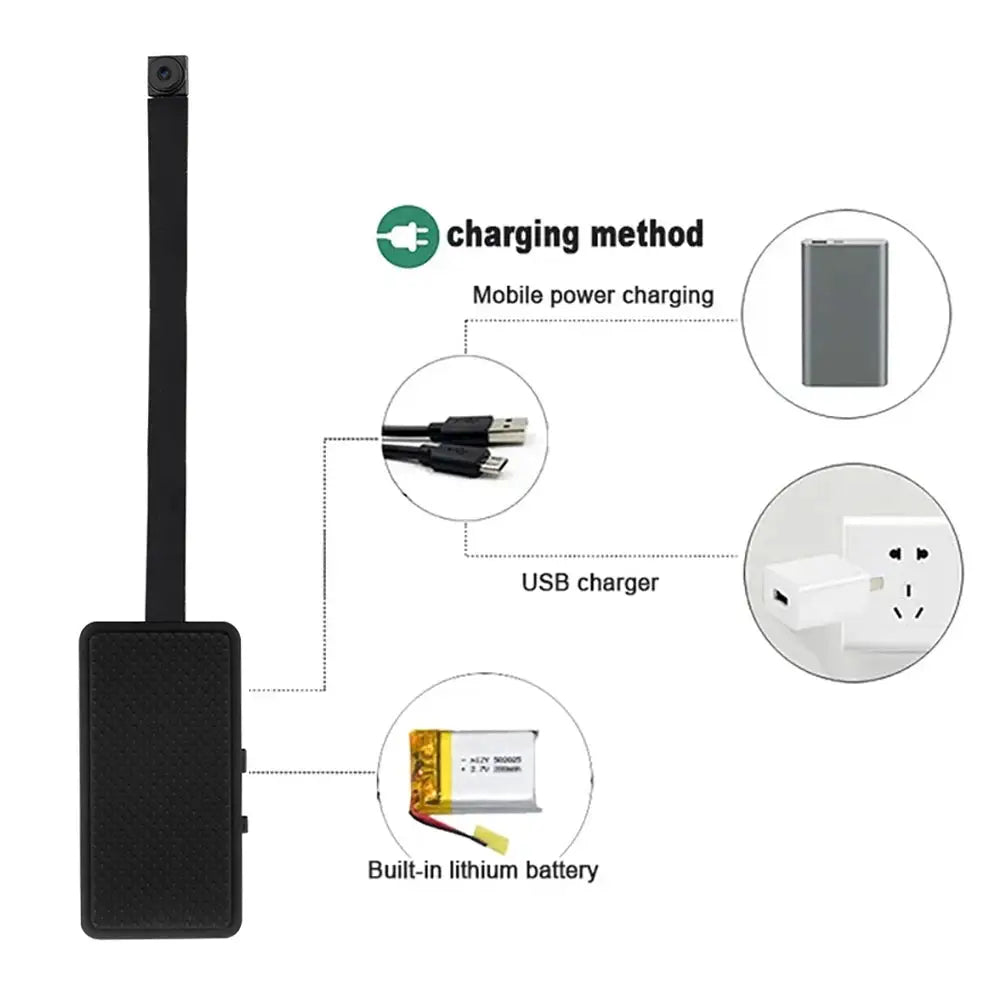 1080P HD DIY WiFi Mini Camera Portable Video Recorder Micro Camcorder P2P Wireless Webcam Loop Recording Support Remote Viewing