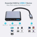 3-In-1 Usb-C Hub - Hdmi Adapter With Fast Charging