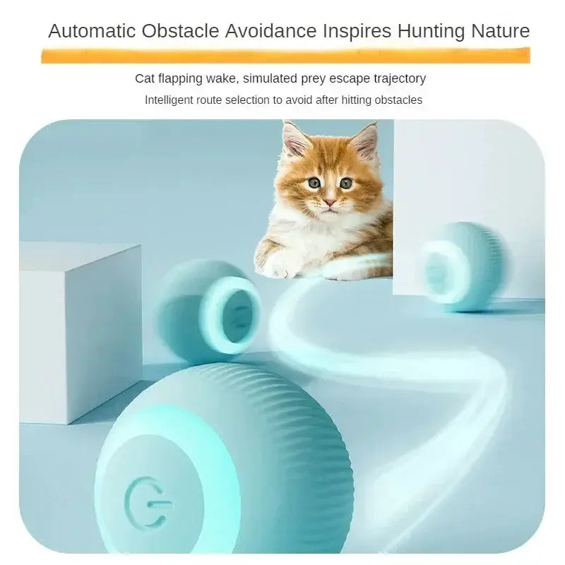 Automatic Moving Cat Toy Interactive Ball Rechargeable