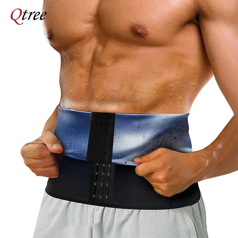 Qtree Mens Abdomen Reducer Sweat Trimmer Belt For Fitness