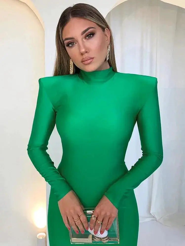 Elegant Turtleneck Maxi Dress For Women Chic Fashion Online