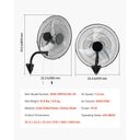 SucceBuy Wall Mount Fan inch Wall Mounted Hanging Fan Adjustable