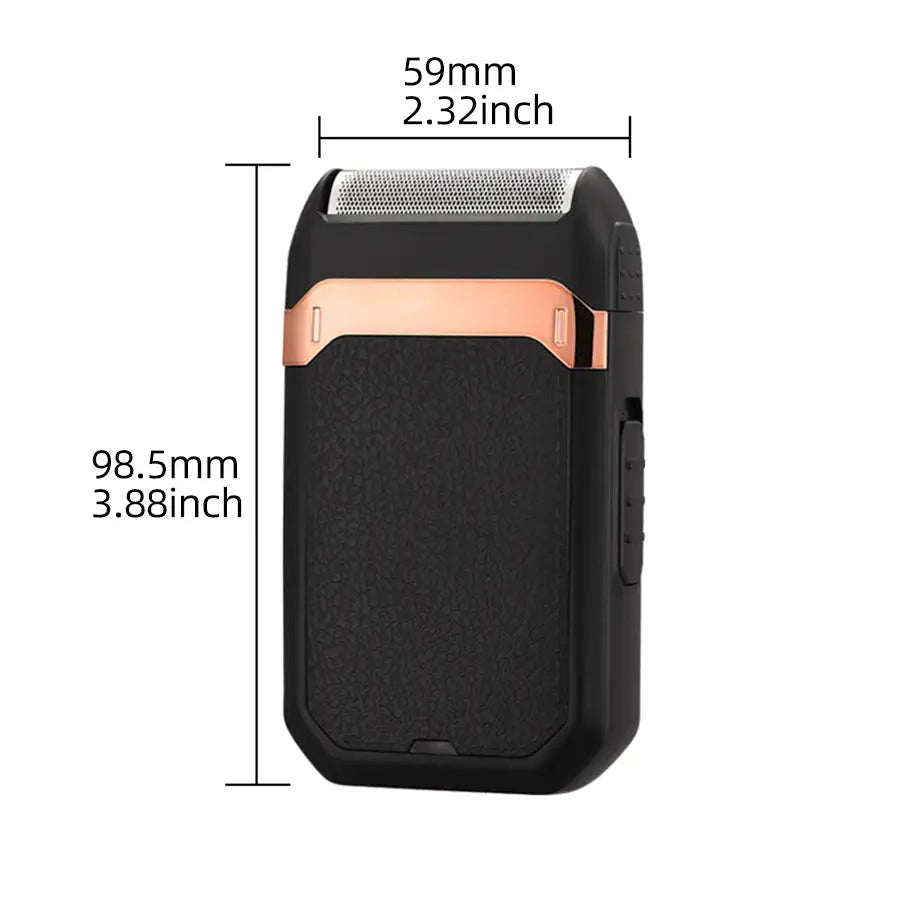 Stainless steel electric shaver, USB rechargeable reciprocating shaver, portable men's shaving device