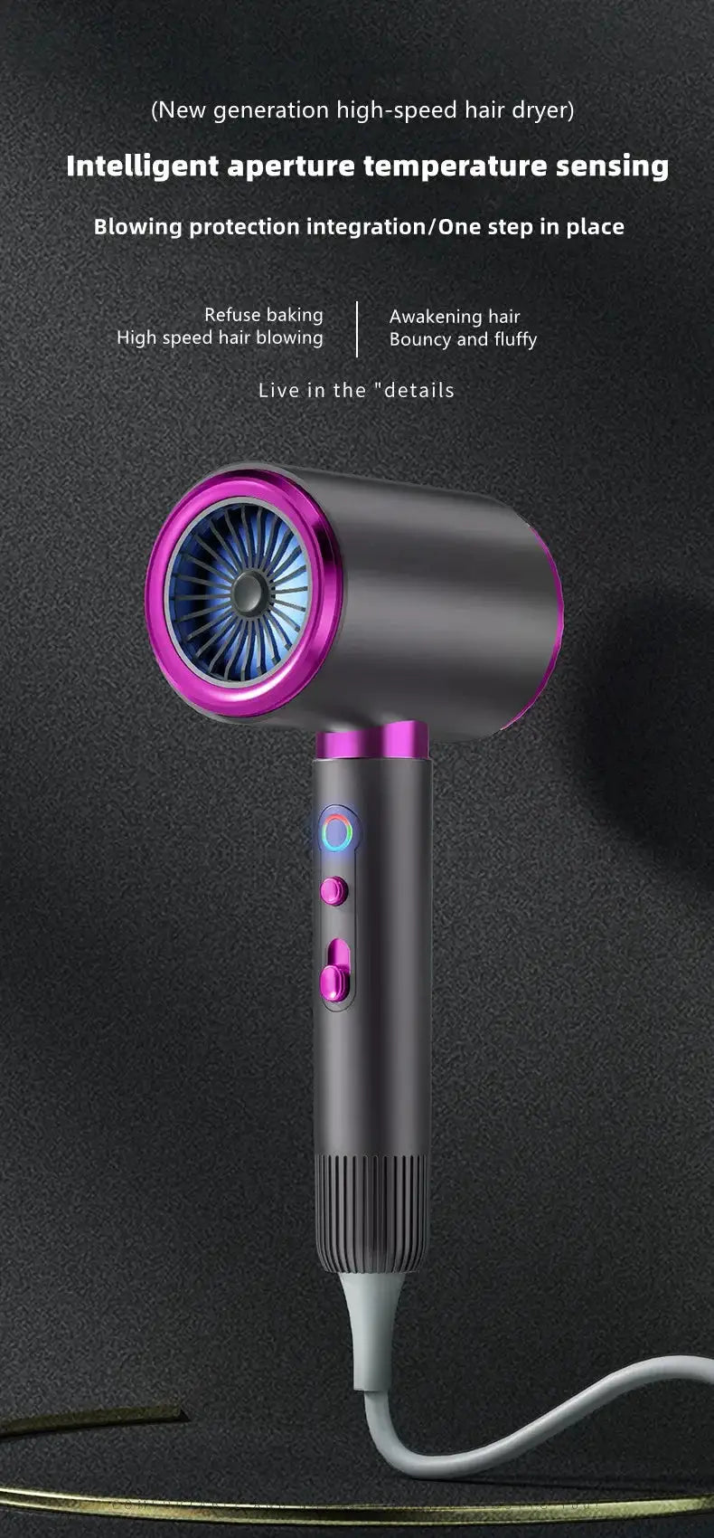 High Speed Hair Dryer 2400W Cold Hot Air Style
