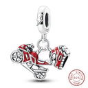 Red Series Charm Beads Sterling