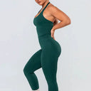 Yoga Set Seamless Backless Halter Top Leggings