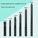 Invisible Extended Edition Selfie Stick Scalable Monopod for Insta360 X2 X3 X4 GoPro 12 11 10 9 8 Stick Tripod