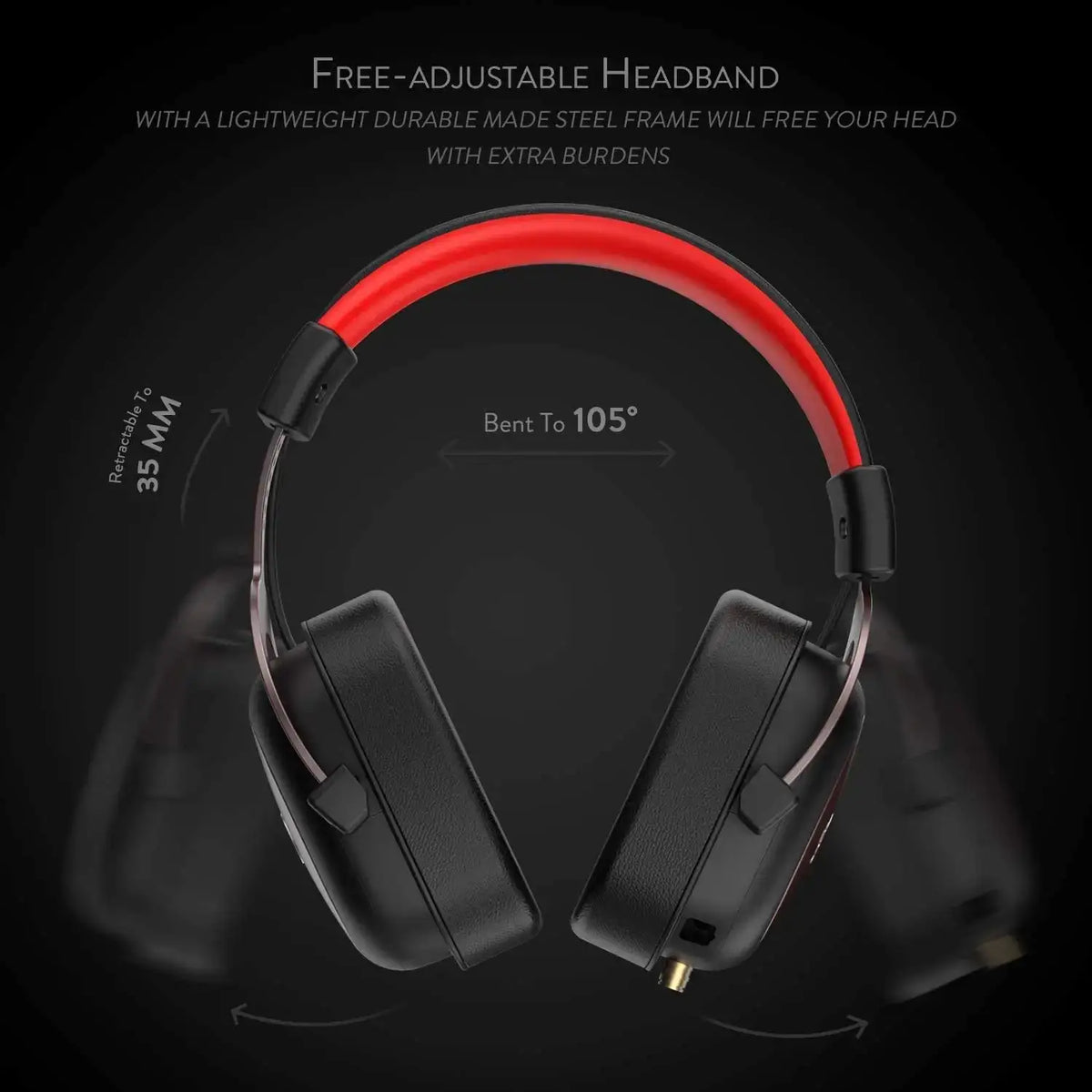 Redragon H510 Zeus Wired Gaming Headset - 7.1 Surround Sound - Memory Foam Ear Pads - 53MM Drivers Detachable Microphone
