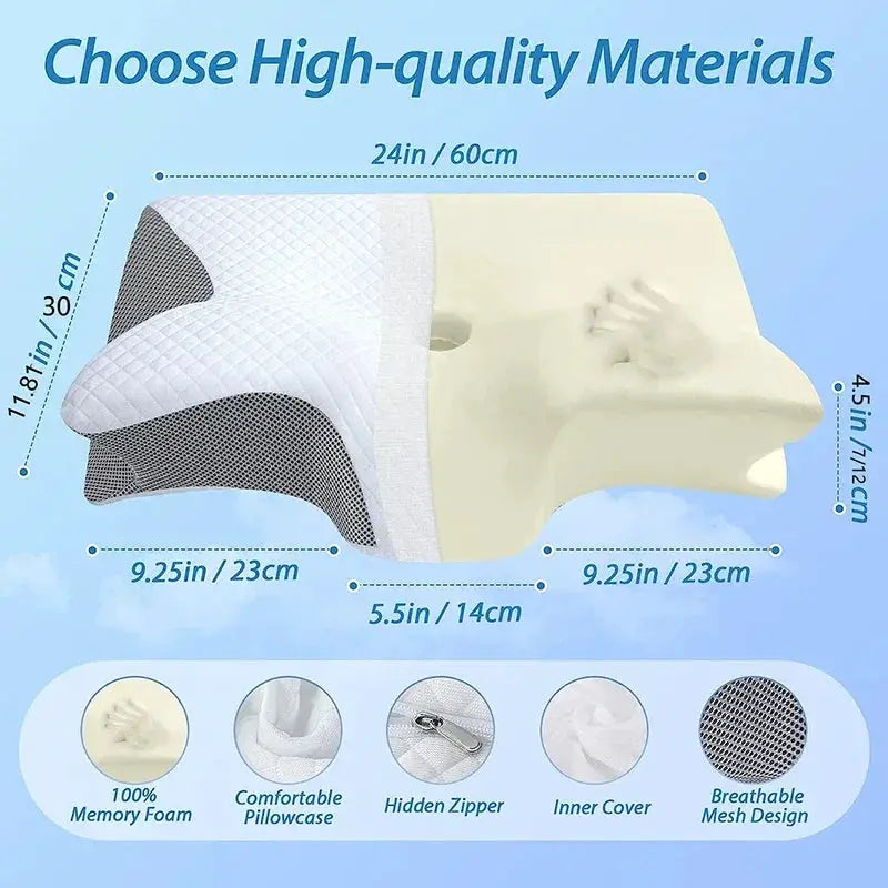 Memory Foam Cervical Pillow For Neck Pain Support