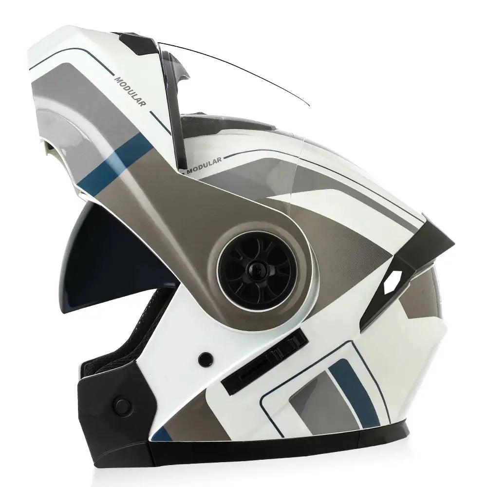 BLD New Arrival High Quality Men Women Motorcycle Racing Flip Up Helmet ABS Material Modular Dual Lens Helmet DOT Approved