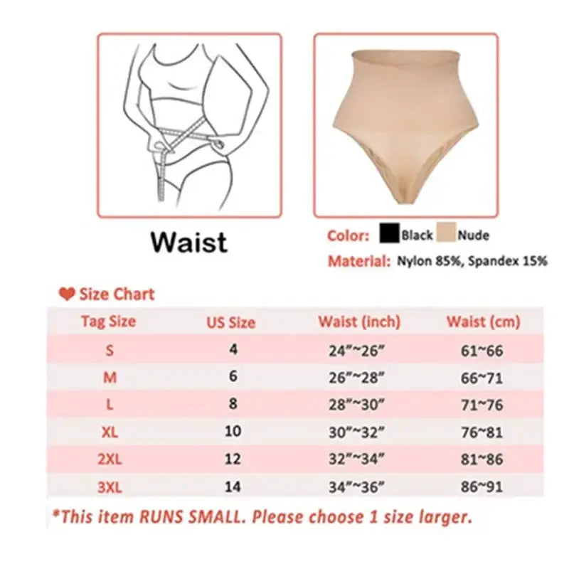 High Waist Thong Shapewear For Tummy Control And Butt Lifter