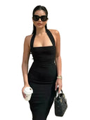 Flattering Halter Maxi Dress for Prom