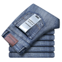 Wthinlee New Business Men's Jeans Casual Straight Stretch Denim