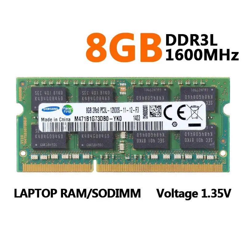 Samsung Laptop Ram DDR3L DDR3 2GB 4GB 8GB 1600Mhz SO-DIMM PC3-12800 PC3L-12800 Notebook DDR3 Dual Channel