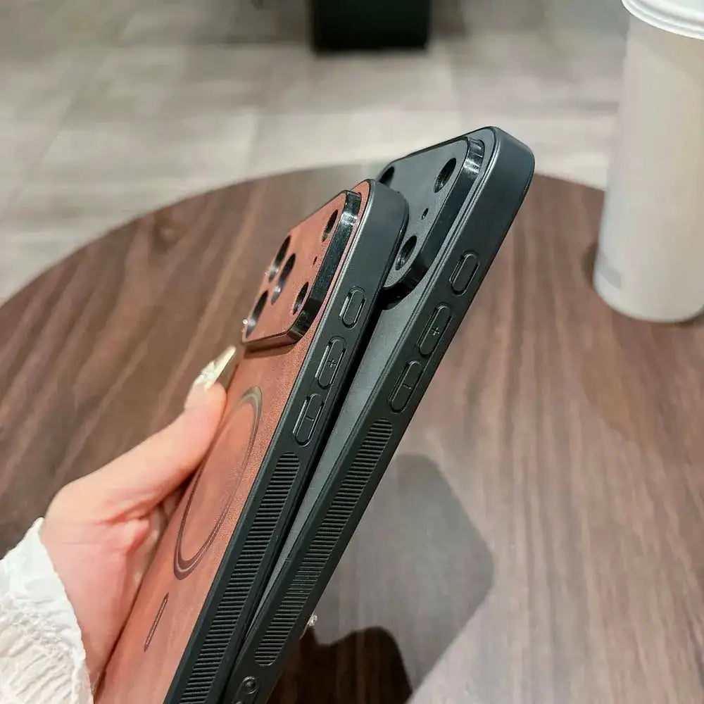 For Magsafe Leather Shockproof Phone Cases For iPhone 18 17 16 15 14 13 12 11 Pro Max Plus Air Magnetic Wireless Charge Cover
