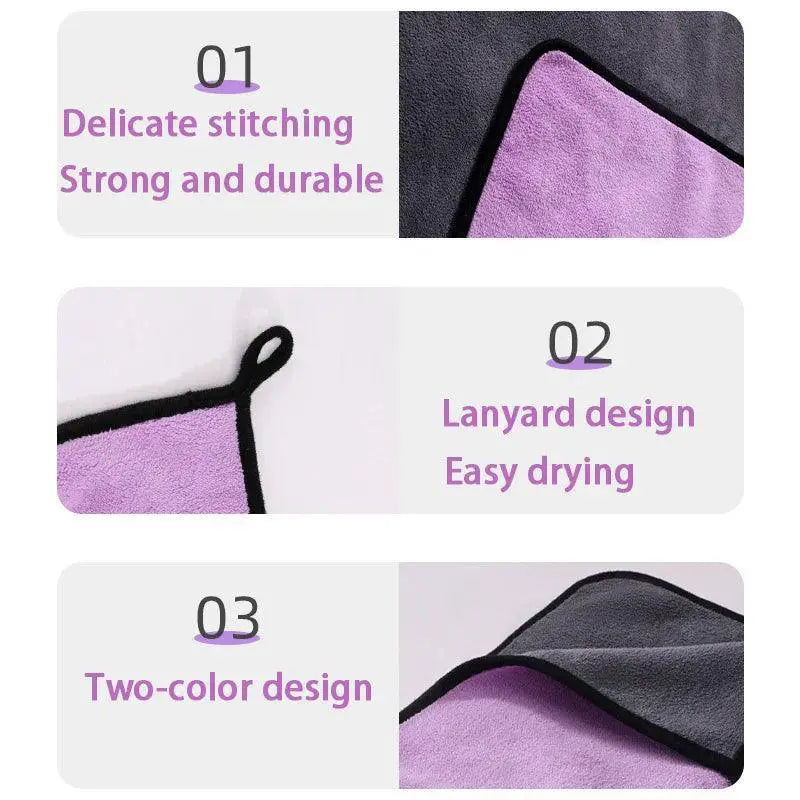 Pet Towel Bathrobe Soft Fiber Absorbent Quick Dry Washcloth